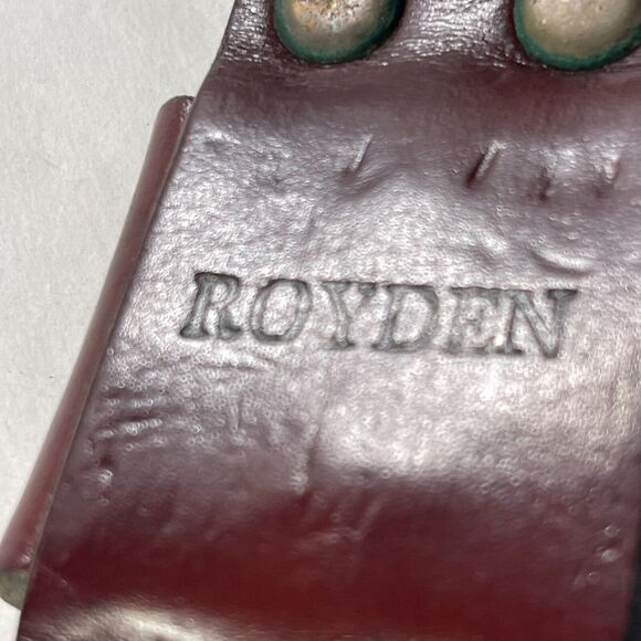 Royden Kevins Duck Belt Mens Size 40 Burgundy Leather Flawed - Picture 3 of 12